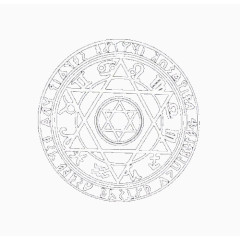 手绘圆形白色魔法阵