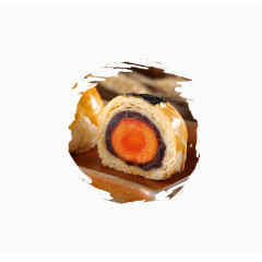 切开的蛋黄酥装饰图