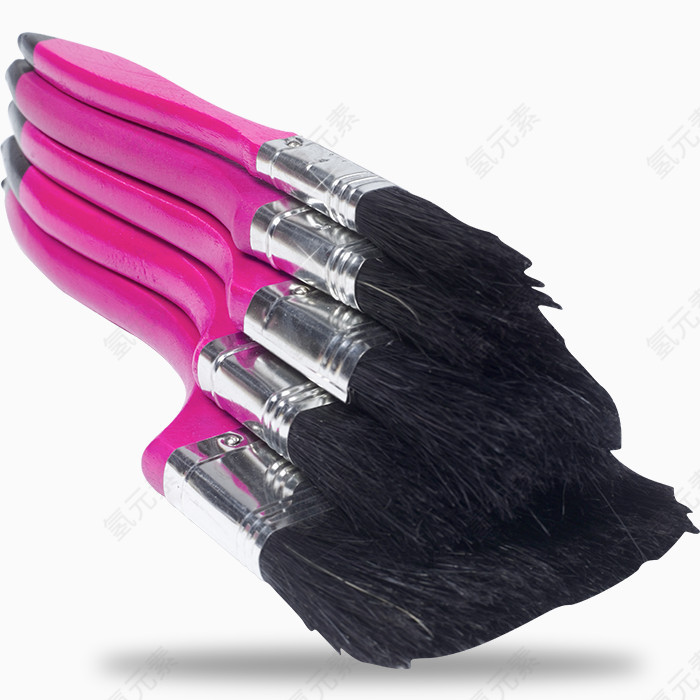 粉色各型号刷子