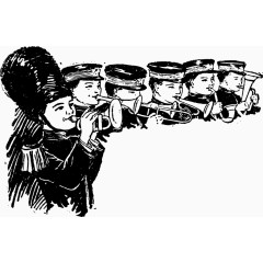 手绘礼宾和礼仪人员