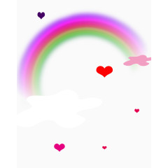 情人节彩虹桥素材