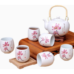 荷花茶具套装