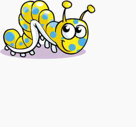 卡通毛毛虫黄