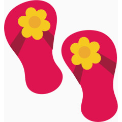 矢量扁平卡通可爱儿童拖鞋