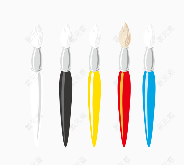 矢量油画用品