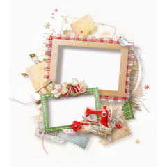 针织机花饰格子相框边框