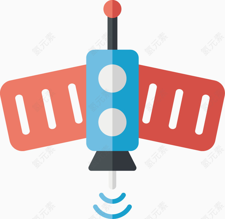 矢量创意PPT设计大卫星图标