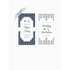 婚礼邀请函矢量图