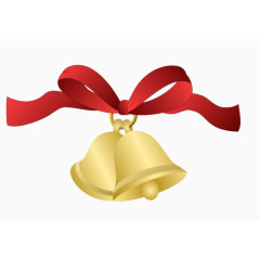 卡通手绘红色蝴蝶结铃铛