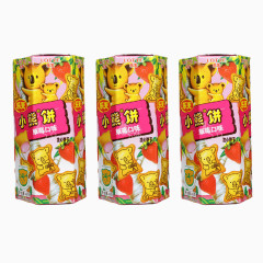 乐天草莓味小熊饼干