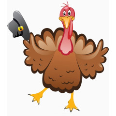 拿着帽子的火鸡