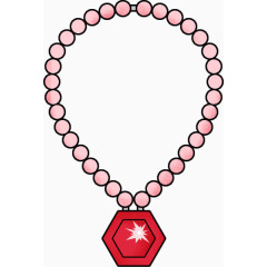 手绘卡通钻石项链