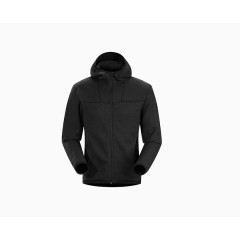 男款抓绒连帽夹克