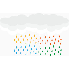 彩虹雨矢量