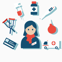 矢量艺术护士人物