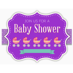 矢量婴儿车卡片