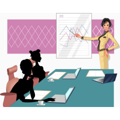 矢量商业会议素材