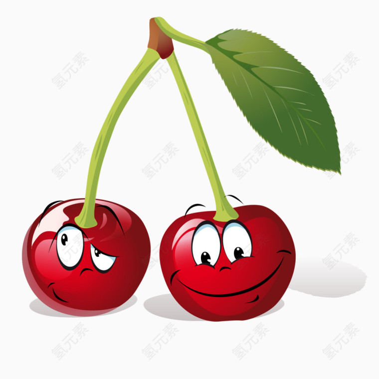 可爱樱桃小表情调皮