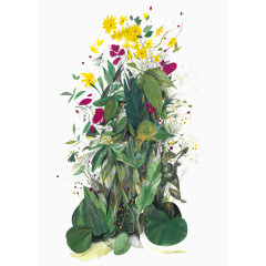 绿色植物系列插画创意设计