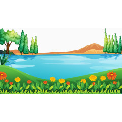 美丽的湖色风光