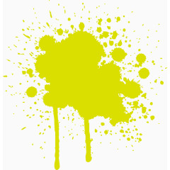 黄色颜料泼墨矢量图