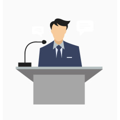 矢量演讲的男人