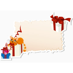 矢量圣诞卡片礼物