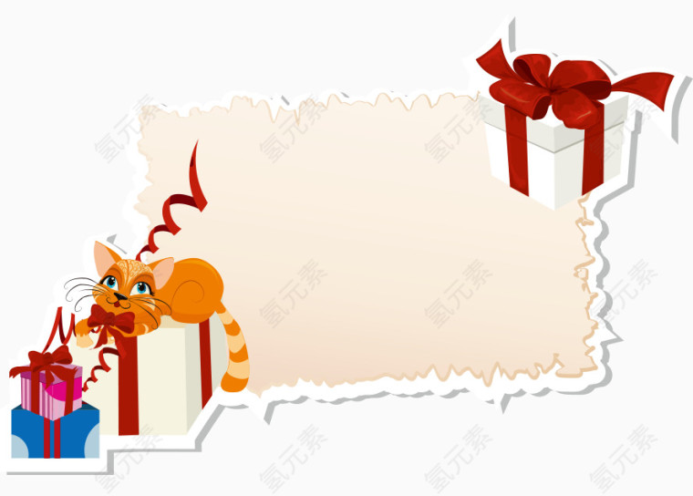 矢量圣诞卡片礼物