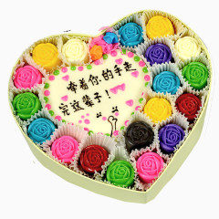 彩色手工玫瑰花礼物