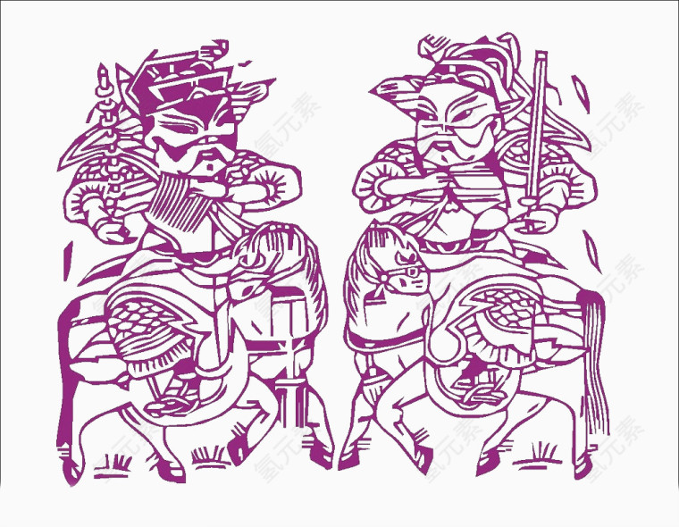 门神剪纸