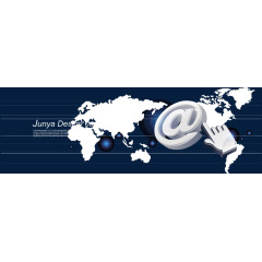 矢量网络科技字母@符号