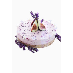 无花果薰衣草茶花奶油蛋糕