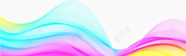 矢量手绘彩色线条