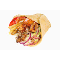 洋葱番茄煎饼果子素材背景