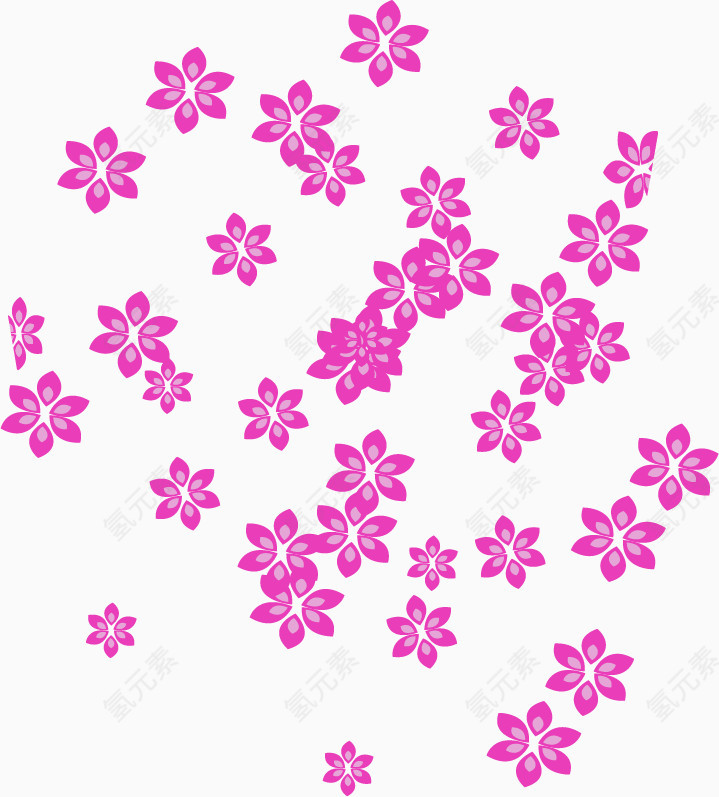 矢量红色花朵背景装饰图案
