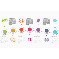 矢量金融流程图标