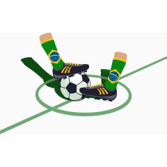 矢量手绘足球比赛