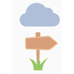 矢量指示牌乌云素材