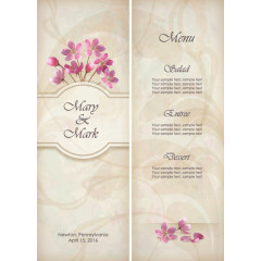 素雅花卉邀请函