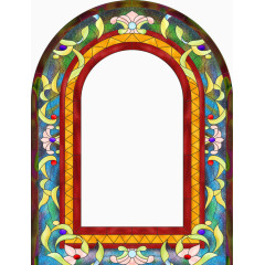 教堂彩绘玻璃门窗图