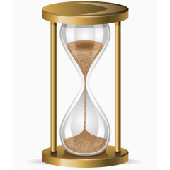 矢量拟真计时金色沙漏计时器