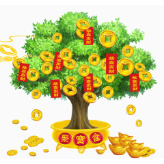 财源广进摇钱树