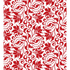 矢量红色花纹素材
