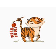 放鞭炮的小老虎