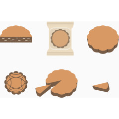 矢量月饼插图