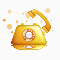 卡通旧式电话机
