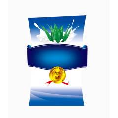 芦荟饮料平面包装元素