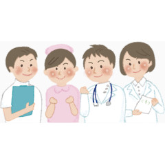 护士医生职业装手绘人物展示
