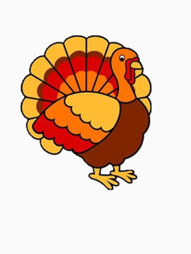 美丽的卡通火鸡