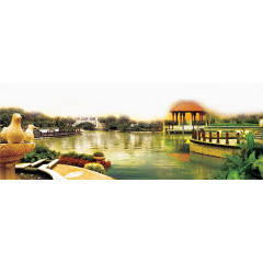 地产海报元素湖畔